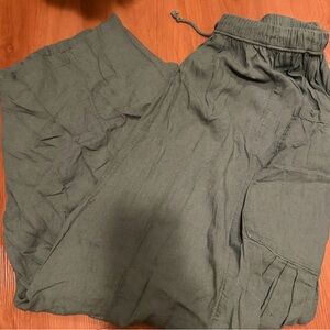 Free People Quinn Pants (green, “frosty spruce”)